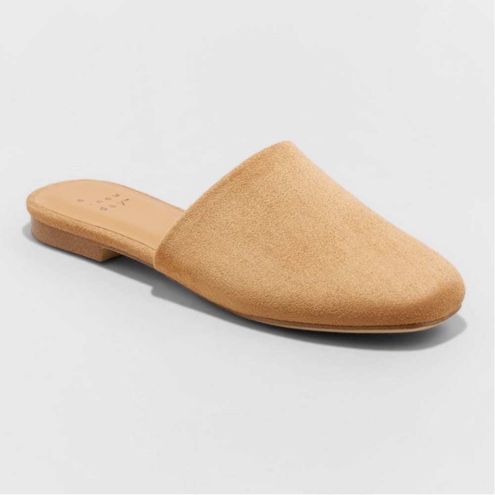 NWT A New Day Thea Mules Shoes Tan Size 8